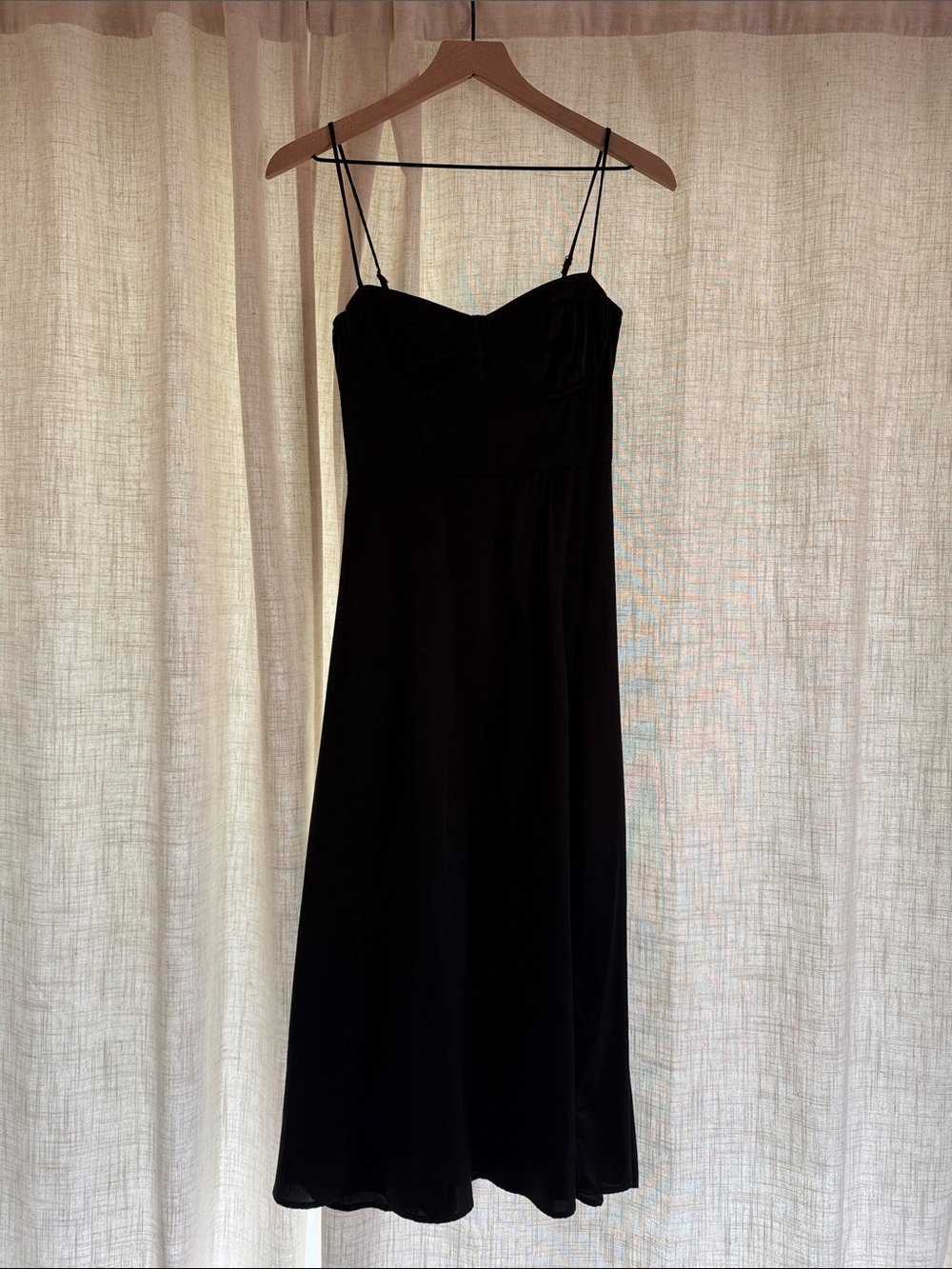 Astr the Label Black Spaghetti-Strap Slip Dress